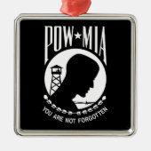 ポウミア国旗恋しく思：ベトナム戦争の兵士，第2次世界大戦 メタルオーナメント (正面)