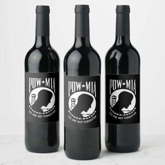 ポウミア国旗恋しく思：ベトナム戦争の兵士，第2次世界大戦 ワインラベル (ボトル)