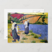 ポウルドー近くのレイタ川でウォシュラーウィメンズ ポストカード (正面/裏面)