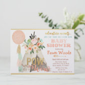 ポウワウワウトライバルテペティピベビーシャワー招待状 招待状 (スタンド正面)