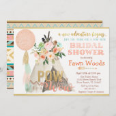 ポウワウワウトライバルテペブライダルシャワー招待 招待状 (正面/裏面)