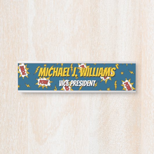 ポウ漫画効果音パターン サインプレート (正面)