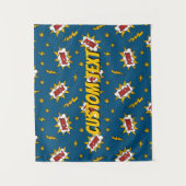 ポウ漫画効果音パターン タペストリー (正面)