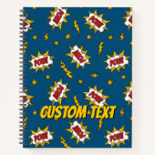 ポウ漫画効果音パターン ノートブック (正面)