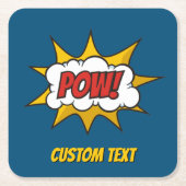 ポウ漫画効果音 スクエアペーパーコースター (正面)