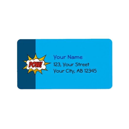 ポウ漫画効果音 ラベル (正面)