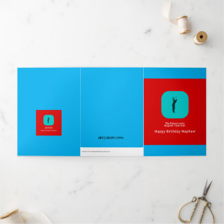 ポエトカルウェルリー誕生日 三つ折りクリスマスカード