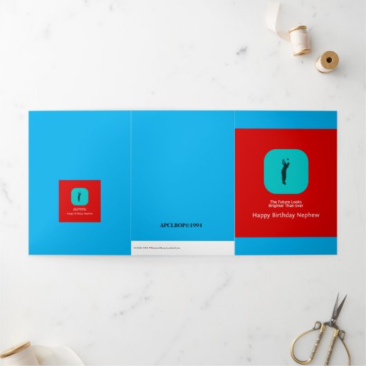 ポエトカルウェルリー誕生日 三つ折りクリスマスカード (外部)