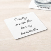 ポエトリーエヴォックス紙コースター スクエアペーパーコースター (アングル)