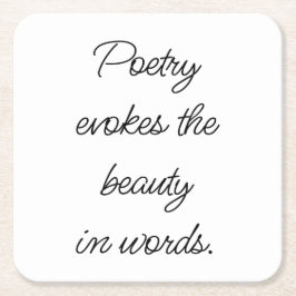 ポエトリーエヴォックス紙コースター スクエアペーパーコースター