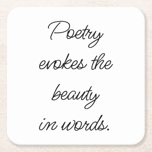 ポエトリーエヴォックス紙コースター スクエアペーパーコースター (正面)