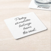 ポエトリー紙コースター スクエアペーパーコースター (アングル)