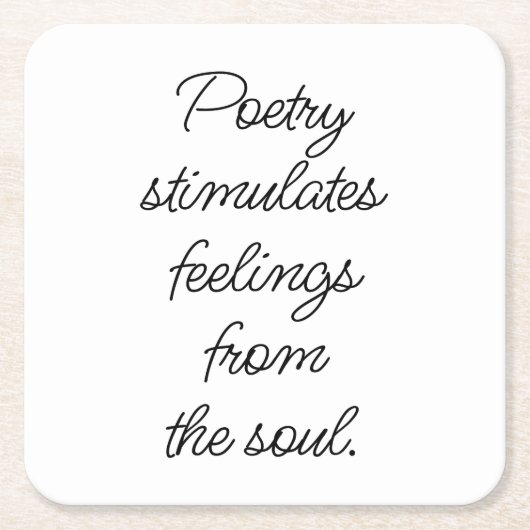 ポエトリー紙コースター スクエアペーパーコースター (正面)