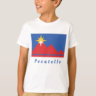 ポカテッロアイダホ市旗のボーイズTシャツ Tシャツ