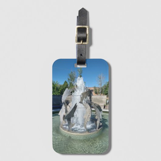 ポカテッロシンプロット平方ファウンテンラゲッジタグ ラゲッジタグ (正面縦)