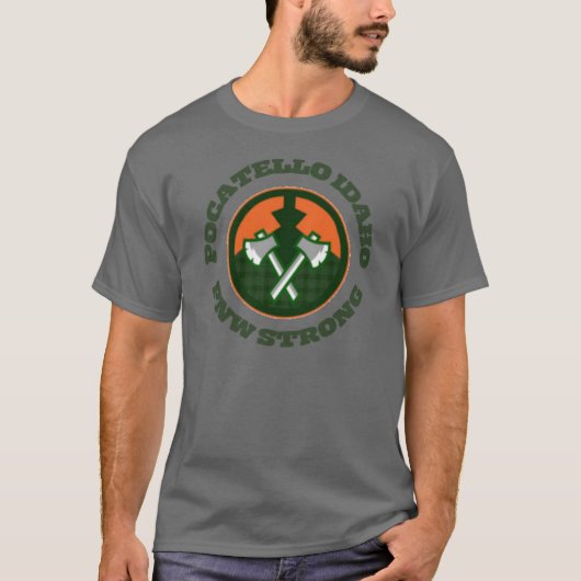 ポカテッロ アイダホ州 PNW ストロング Tシャツ (正面)