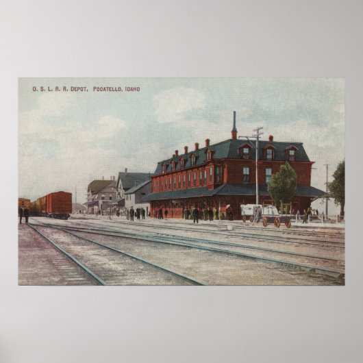 ポカテロID – 列車・人車のまわりに車 ポスター (正面)