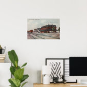 ポカテロID – 列車・人車のまわりに車 ポスター (ホームオフィス)