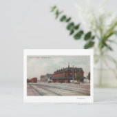 ポカテロID – 列車・人車のまわりに車 ポストカード (スタンド正面)