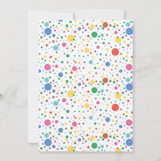 ポカドッカラフルトフィバーパーティー誕生日招待状 招待状 (裏面)