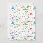 ポカドッカラフルトフィバーパーティー誕生日招待状 招待状 (裏面)