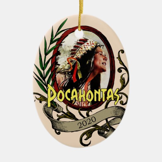 ポカホンタスエリザベスウォーレン2020 セラミックオーナメント (正面)