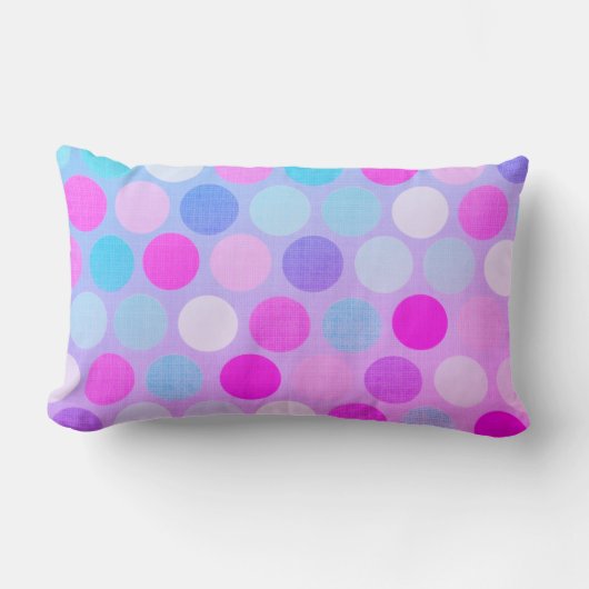 ポカラフルルカドットランバーピロー ランバークッション (正面)