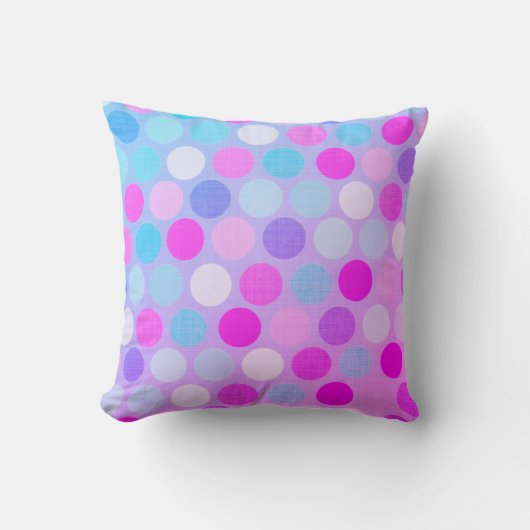 ポカラフルルカドット装飾用クッション クッション (正面)
