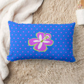 ポキハワイアンハイビスカスリバーシブルランバーピロー ランバークッション (ブランケット)