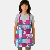 ポキハワイアンフローラとドットパッチワークピンク エプロン (インサイチュ)