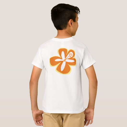 ポキハワイアンフローラアロハデザイン Tシャツ (裏面フル)