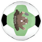 ポケおもしろいットゴッパー掘り漫画イラストレーション サッカーボール (回転)