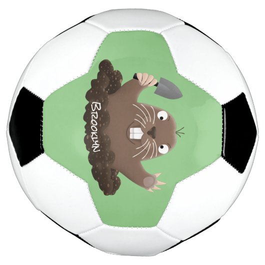 ポケおもしろいットゴッパー掘り漫画イラストレーション サッカーボール (回転)