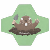 ポケおもしろいットゴッパー掘り漫画イラストレーション サッカーボール (フラット)