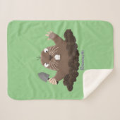 ポケおもしろいットゴッパー掘り漫画イラストレーション シェルパブランケット (正面(横))