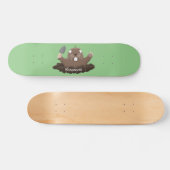 ポケおもしろいットゴッパー掘り漫画イラストレーション スケートボード (横)