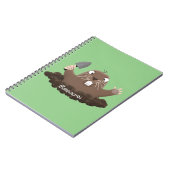 ポケおもしろいットゴッパー掘り漫画イラストレーション ノートブック (左側)