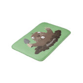 ポケおもしろいットゴッパー掘り漫画イラストレーション バスマット (アングル)