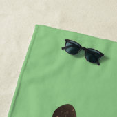 ポケおもしろいットゴッパー掘り漫画イラストレーション ビーチタオル (インサイチュ)