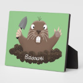 ポケおもしろいットゴッパー掘り漫画イラストレーション フォトプラーク (側面)