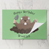 ポケおもしろいットゴッパー掘り漫画イラストレーション ペーパーパッド (折り畳み)