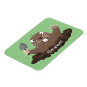 ポケおもしろいットゴッパー掘り漫画イラストレーション マグネット (左側)