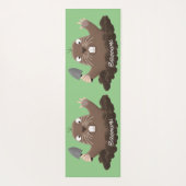 ポケおもしろいットゴッパー掘り漫画イラストレーション ヨガマット (裏面)