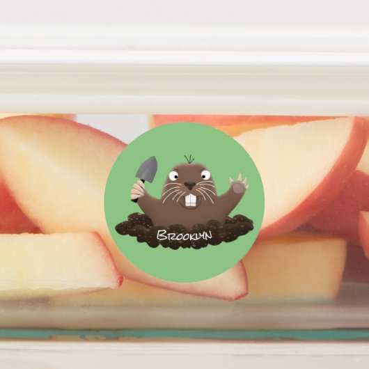 ポケおもしろいットゴッパー掘り漫画イラストレーション ラベル (貼付)