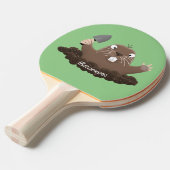 ポケおもしろいットゴッパー掘り漫画イラストレーション 卓球ラケット (正面アングル)