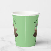 ポケおもしろいットゴッパー掘り漫画イラストレーション 紙コップ (右)