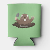 ポケおもしろいットゴッパー掘り漫画イラストレーション 缶クーラー (正面)