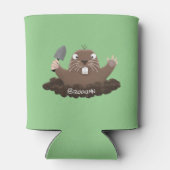 ポケおもしろいットゴッパー掘り漫画イラストレーション 缶クーラー (裏面)