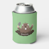 ポケおもしろいットゴッパー掘り漫画イラストレーション 缶クーラー (缶裏面)