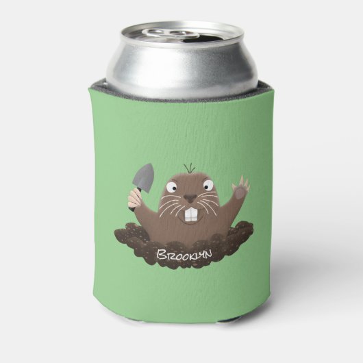 ポケおもしろいットゴッパー掘り漫画イラストレーション 缶クーラー (缶裏面)